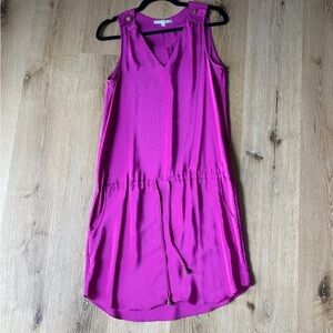 Amanda Uprichard Pink Sleeveless V-Neck Sundress